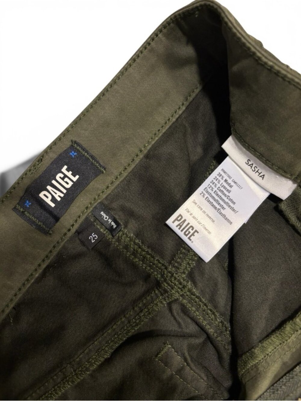 ♥️ PAIGE Sasha Wide Leg Utility Pants High Rise Size 25 - Picture 7 of 11